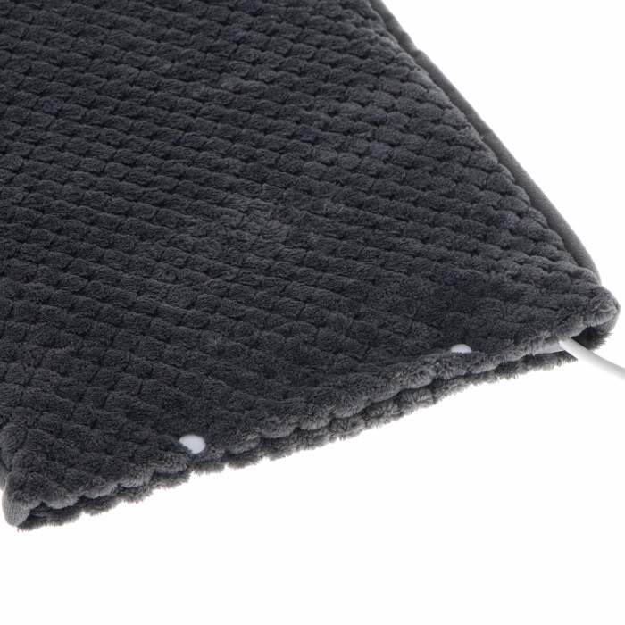 Perna cu incalzire electrica, micro-fibra, 33*45 cm, 3 setari temperatura, control telecomanda, gri [3]