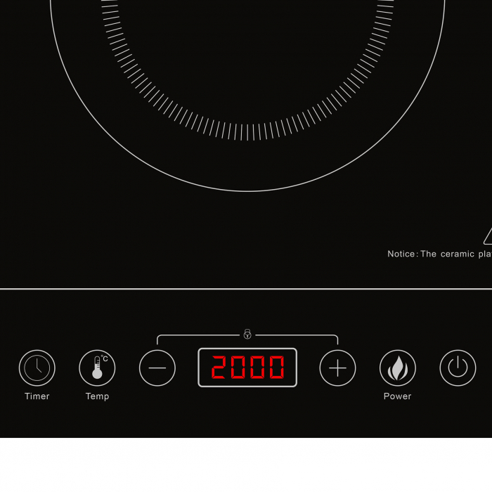 Plita electrica cu inductie Girmi PI50, 2 ochiuri 3500W, reglare temperatura si putere, control soft touch, timer si afisaj LCD, oprire automata - Copie [4]