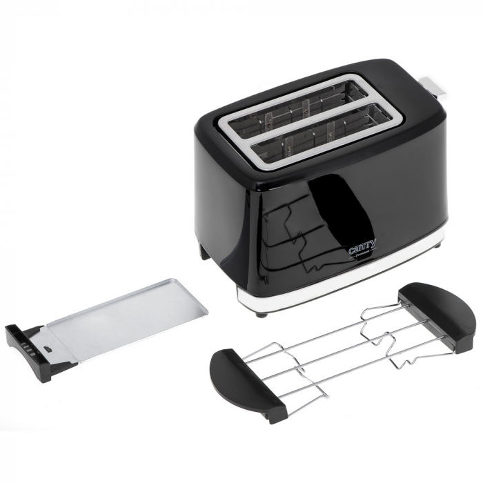 Prajitor de paine negru lucios cu aspect retro MECR3218  6 trepte de prajire, 3 functii, oprire automata 900W [4]