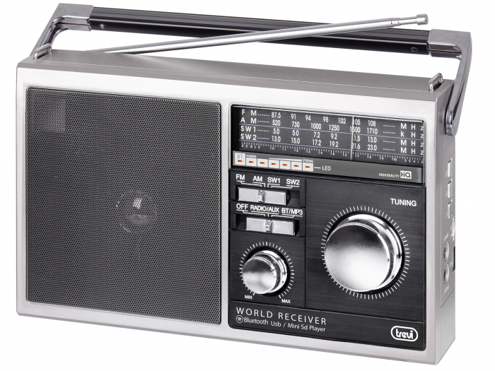 Radio Fermier portabil multiband, Bluetooth port USB Micro SD intrare AUX  iesire casti Trevi MB749 [3]