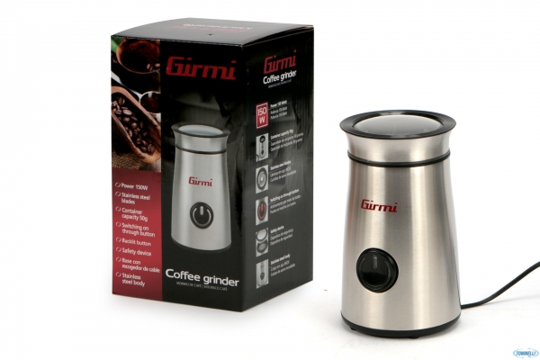 Rasnita cafea Girmi - MC01 cu lame si corp din inox, capacitate 50g, 150W, inox-negru [5]