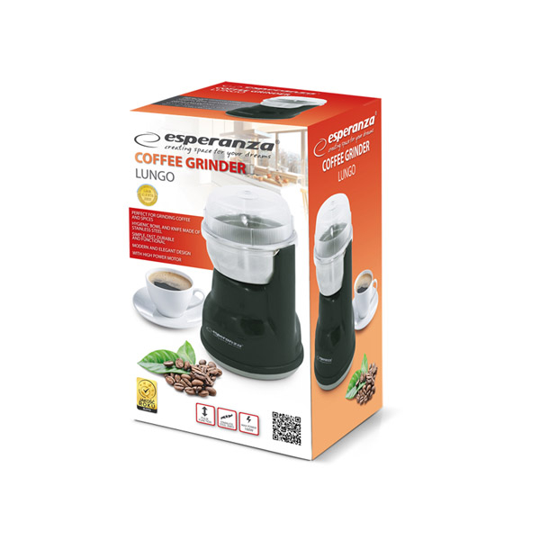 Rasnita electrica de cafea Lugo 120-160W/50g, cutit din otel, negru [2]
