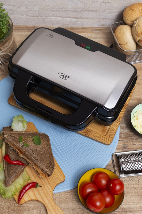 Sandwich maker  pentru sandwichuri  dimensiuni mari AD3043 1300 W  Big Size XXL [7]