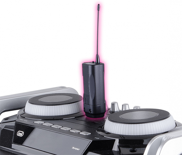 Set microfon si receptor wireless Trevi Italia prindere clips si banda pentru cap, frecventa 174-216 MHz [9]