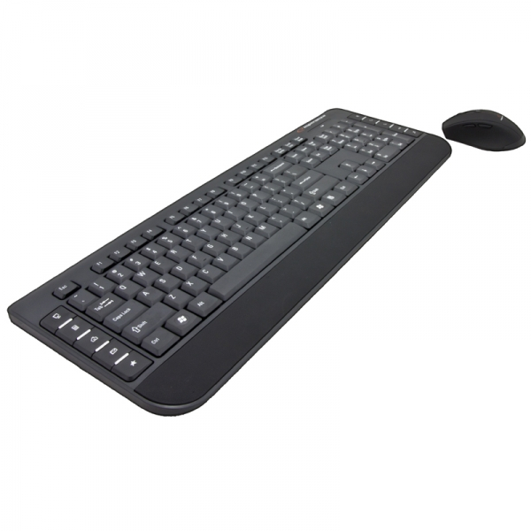 Tastatura si Mouse set wireless 2.4GHz, Aspen, negru, nano receiver, consum redus de energie, taste rezistente imprimare in material [3]
