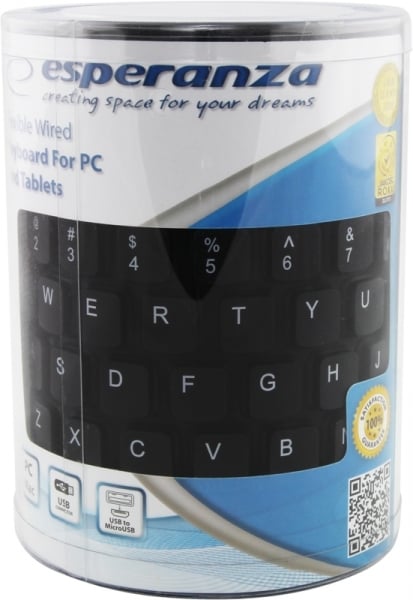 Tastatura flexibila din silicon pentru tablete,  laptopuri, PC si adaptor USB/microUSB [5]