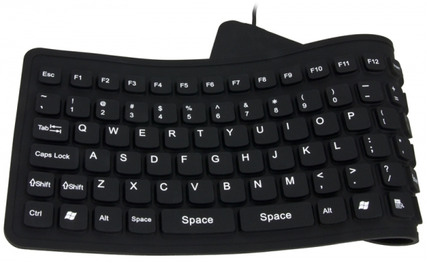 Tastatura flexibila din silicon pentru tablete,  laptopuri, PC si adaptor USB/microUSB [3]