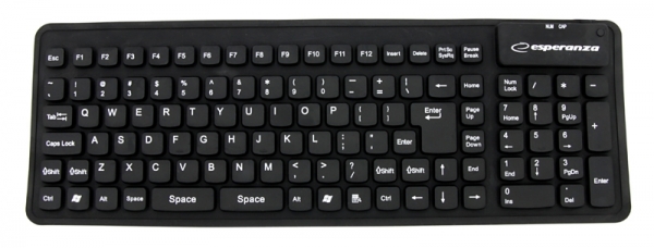 Tastatura flexibila din silicon pentru tablete,  laptopuri, PC si adaptor USB/microUSB [4]