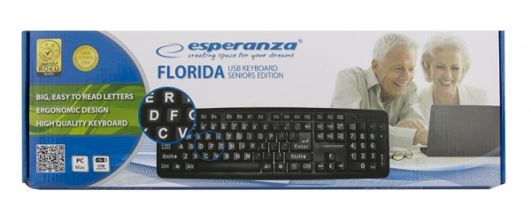 Tastatura Senior conectare USB cu inscrisuri mari pentru persoane in varsta sau cu deficiente de vedere [1]