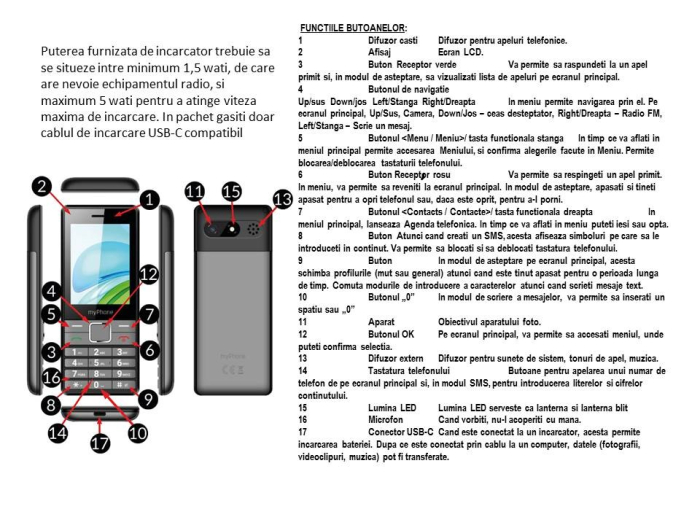 Telefon clasic 4G meniu RO stabil VoLTE ultra slim rezistent carcasa aluminiu ecran foarte mare IPS de 71 mm myPhone7340 [11]
