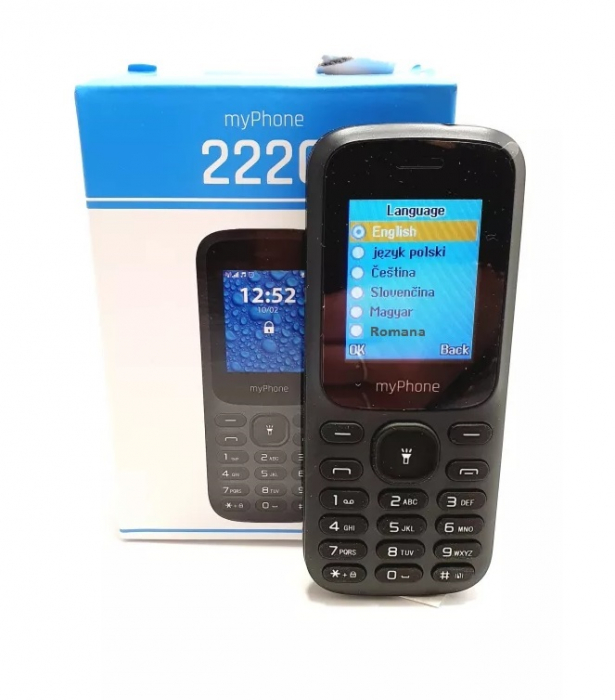 -RESIGILAT-Telefon clasic ecran LCD 1.77” dual SIM tastatura cu butoane tehnologie 2G Radio FM, Bluetooth, lanterna, dimensiuni reduse My222 meniu ROMANA -RESIGILAT- [2]