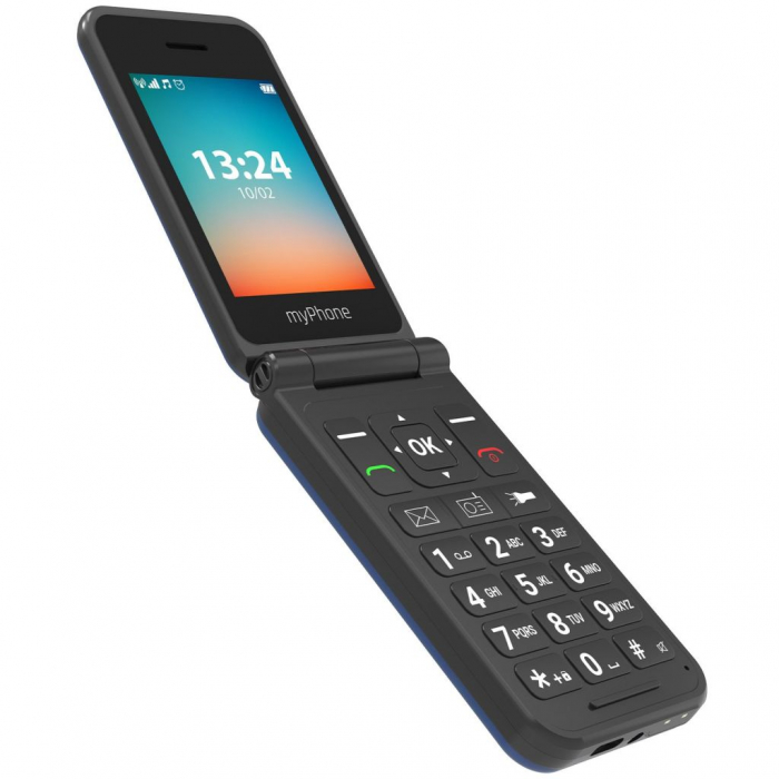 Telefon cu clapeta pentru seniori display 2.8" si buoane mari tehnologie 4G VoLTE, dual sim, functie SOS, Bluetooth, difuzor, ceas, baterie 1000 mAh USB-C, meniu RO cu info RO Alert [4]