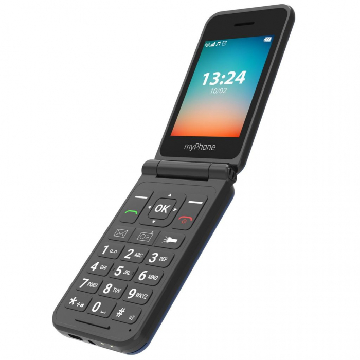 Telefon cu clapeta pentru seniori display 2.8" si buoane mari tehnologie 4G VoLTE, dual sim, functie SOS, Bluetooth, difuzor, ceas, baterie 1000 mAh USB-C, meniu RO cu info RO Alert [3]