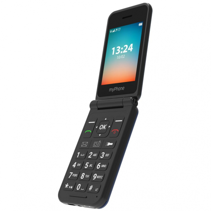 Telefon cu clapeta pentru seniori display 2.8" si buoane mari tehnologie 4G VoLTE, dual sim, functie SOS, Bluetooth, difuzor, ceas, baterie 1000 mAh USB-C, meniu RO cu info RO Alert [6]