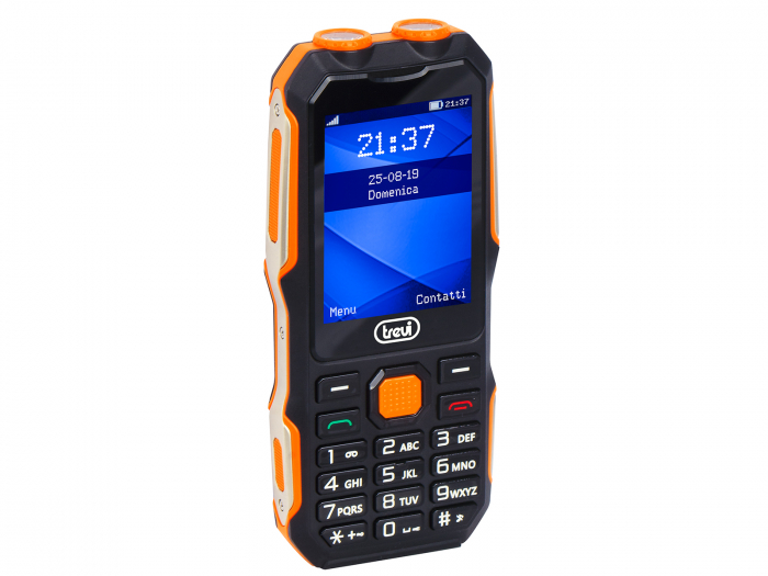 TELEFON MOBIL  TREVI FORTE 70 PENTRU VARSTNICI CU CARCASA REZISTENTA LA SOCURI BLUETOOTH, CAMERA FOTO, LANTERNA LED 300 CONTACTE 8 NUMERE MEMORATE DIRECT PE TASTELE 1 - 8 [7]