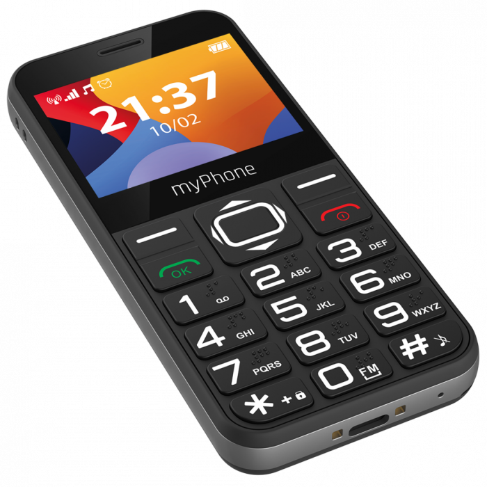 Telefon 2G clasic seniori meniu RO butoane mari ecran 2.3" camera radio difuzor functie SOS bluetooth Halo3 Red [3]