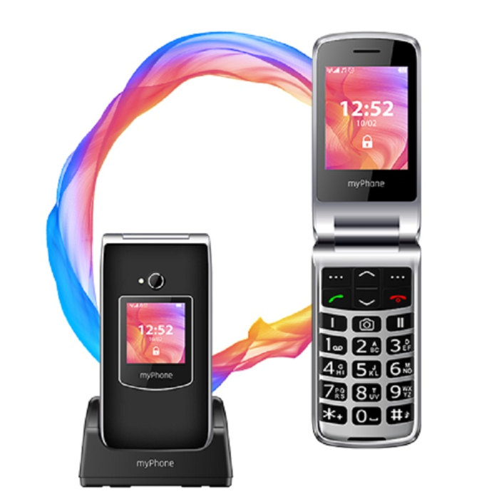 Telefon seniori cu clapeta myPhone 2G soclu incarcare butoane mari  doua ecrane 2.4 si 1.4 inch [8]