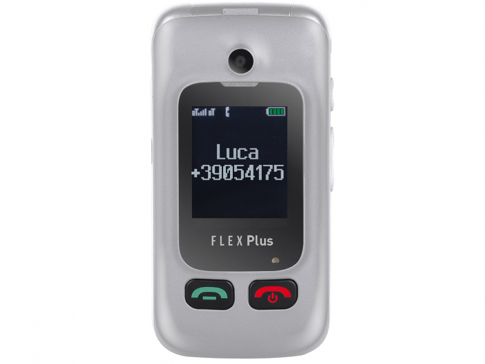 Telefon seniori Trevi Italia pliabil dubludisplay, butoane mari camera foto, radio FM, difuzor, lanterna, agenda 250,  5 numere cu functie SOS, bluetooth ,iesire casti, reportofon, alarma, silver [5]