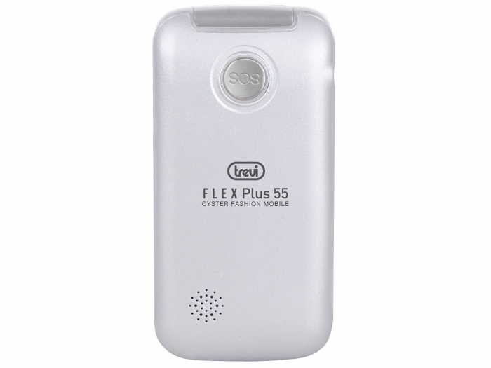 Telefon seniori Trevi Italia pliabil dubludisplay, butoane mari camera foto, radio FM, difuzor, lanterna, agenda 250,  5 numere cu functie SOS, bluetooth ,iesire casti, reportofon, alarma, silver [7]