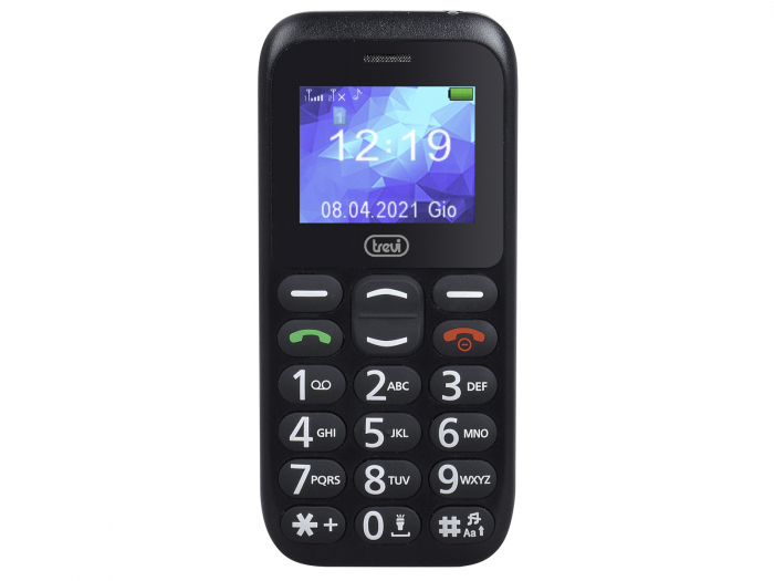 Telefon seniori Trevi Italia SICURO 10 cu butoane mari iluminate difuzor, lanterna, agenda 200,  5 numere cu functie SOS ,iesire casti, ceas, alarma [3]