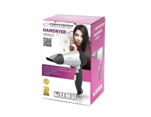 Uscator cu maner pliabil pentru voiaj Venus, 2 niveluri flux de aer, carlig de agatare 850W ideal calatorii [2]