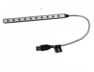 Lampa USB cu 10 LED-uri pentru notebook, laptop sau computere, lumineaza uniform tastatura, 26cm lungime [1]