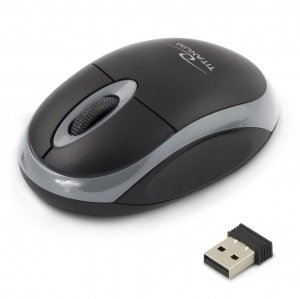 Mouse wireless 3D optic, Titanum Vulture, 1000dpi, 2.4GHz, cu forma ergonomica, 3 butoane, negru-gri [0]