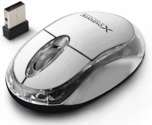 Mouse wireless 3D optic, extreme, 1000dpi, 2.4GHz, cu forma ergonomica, 3 butoane, alb [0]