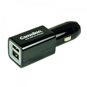 Incarcator auto dublu USB cu protectie si LED, DD801-DB Camelion [1]