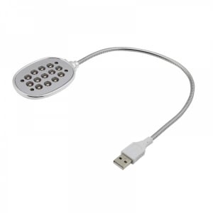 Lampa USB cu 13 LED-uri pentru notebook, laptop sau computere, lumineaza uniform tastatura, 35 cm lungime [0]