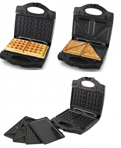 Sandwich Maker Portabella multifunctional 3 in 1cu placi detasabile pentru  waffe, grill sau sandwich [0]