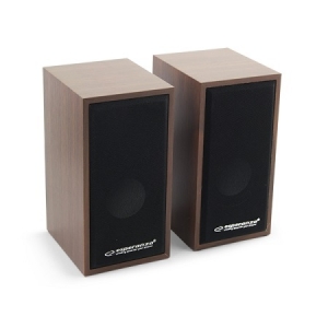 Boxe stereo conectare USB pentru laptopuri notebook-uri, desktop-uri sau alte dispozitive, fabricatie din lemn design clasic culoare cires [1]