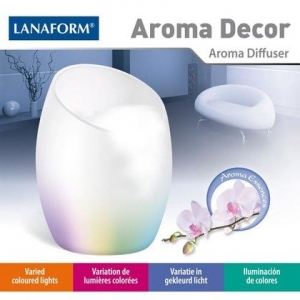 Difuzor de arome, uleiuri esentiale Aroma Decor, iluminare LED cu 6 culori, design modern, alb [0]