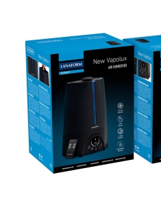 Umidificator aer Lanaform - New Vapolux capacitate 4.5l , detectare si afisare umiditate, 3 viteze, telecomanda, autonomie 12h, productie de ioni negativi [2]