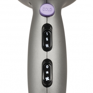 Uscator de par Girmi PH21 cu 2 viteze si 3 trepte temperatura, 2200W, concentrator aer, functie cool shot, violet-gri [2]