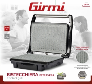 Gratar electric Girmi - BS10 corp din otel inoxidabil, tehnologie Petravera, putere 1000W [4]