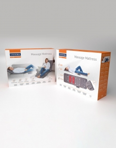 Saltea de masaj Lanaform cu incalzire si vibratii, 5 programe, 3 intensitati, 4 zone de masaj si 10 motoare, lungime 175 cm [4]
