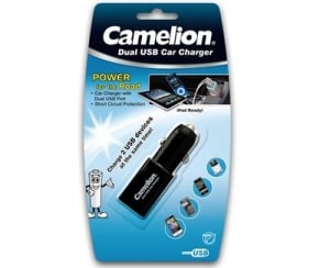 TV, Audio-Video & Foto - Incarcator auto dublu USB cu protectie si LED, DD801-DB Camelion