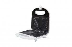 Sandwich Maker alb 750 W, placi neaderente, termostat, LED, carcasa neincalzita [1]