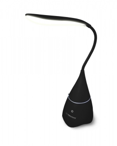 Boxa Charm cu lampa LED si Bluetooth, aux in, distanta 10m, acumulator Li-poly: 1200mAh, negru [1]