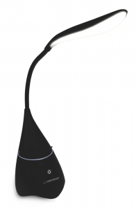 Boxa Charm cu lampa LED si Bluetooth, aux in, distanta 10m, acumulator Li-poly: 1200mAh, negru [0]