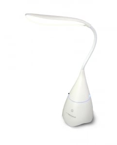 Boxa Charm cu lampa LED si Bluetooth, aux in, distanta 10m, acumulator Li-poly: 1200mAh, alb [1]