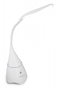 Boxa Charm cu lampa LED si Bluetooth, aux in, distanta 10m, acumulator Li-poly: 1200mAh, alb [0]