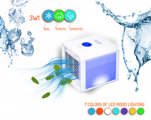Racitor aer 3 in 1 cu racire, purificare si umidificare, lumina LED 7 culori, silentios, alimentare USB [7]