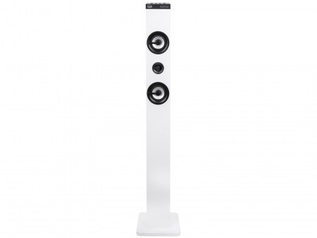 Boxa turn 100cm  din lemn  Trevi Italia 0XT10101   All in One 3 difuzoare frontale cu subwoofer Bluetooth, USB, SD, AUX-IN jack 3.5, AUX-IN 2xRCA, USB Charge alb [3]