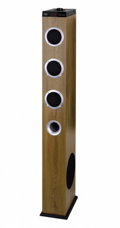 Boxa turn 100cm  din lemn cires  Trevi Italia XT10A830  All in One 3 difuzoare frontale+surround+woofer+bass reflex, Bluetooth, USB, SD, AUX-IN jack 3.5, AUX-IN 2xRCA, USB Charge, Radio, telecomanda - [6]