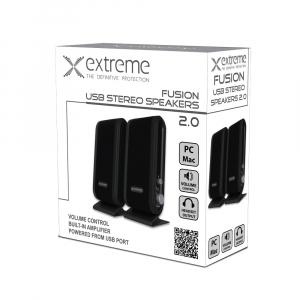 Boxe 2.0 Extreme Fusion compatibil PC, Mac, conectivitate USB si jack 3.5mm, control volum, intrare casti [1]