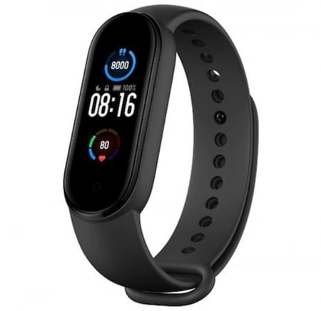 Bratara fitness smartwatch MEM5K Bluetooth, Tensiometru, Pulsoximetru, Ritm Cardiac, Pedometru, Monitorizare Somn, Activitati, Notificari, Negru + bratara de schimb orange [6]