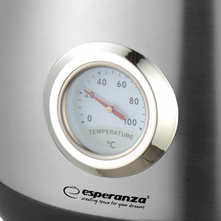 Cana electrica cu termometru Thames, putere 2200W, capacitate 1.7L, inox, oprire automata dupa fierbere, capac etans pentru mentinere temperatura [5]