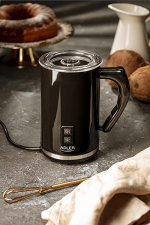 Cana spumare lapte 240 ml, inox, inchidere automata, indicator LED, 500W, negru [3]